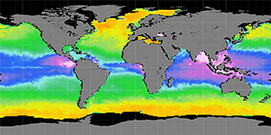 Sea surface density, April 2012