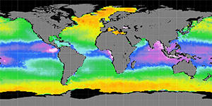 Sea surface density, March 2015