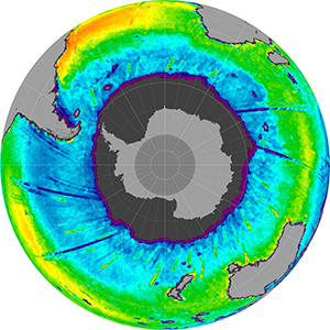 Sea surface salinity in the Southern Hemisphere, November 2012