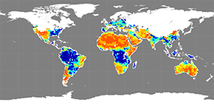 Soil moisture, January 2014