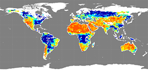 Soil moisture, April 2015