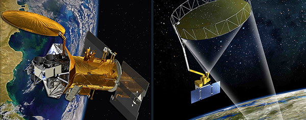Aquarius and SMAP satellites