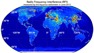 Radiofrequency interference map