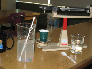 Lab setup for quantifying density and specific gravity