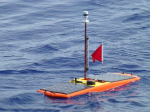 Wave glider deployed from the R/V Knorr