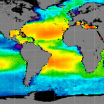 Global sea surface salinity map