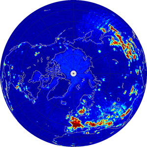 Global radiometer percent rfi, December 2013