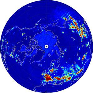 Global radiometer percent rfi, January 2014
