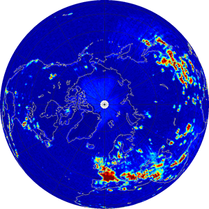 Global radiometer percent rfi, October 2014