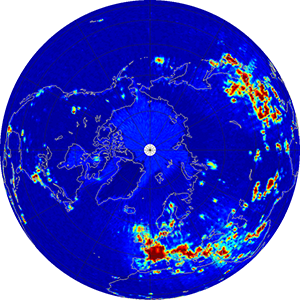 Global radiometer percent rfi, January 2015