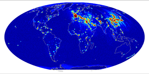 Global radiometer percent rfi, April 2015