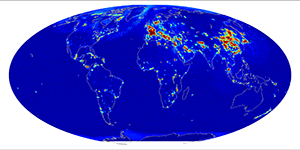 Global radiometer percent rfi, April 2012