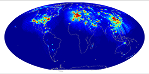 Global scatterometer percent rfi, April 2012