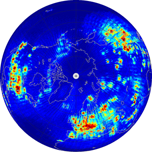 Global scatterometer percent rfi, June 2012