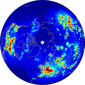Global scatterometer percent rfi, August 2012