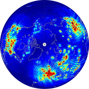 Global scatterometer percent rfi, September 2012