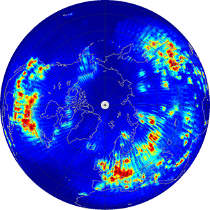 Global scatterometer percent rfi, December 2012