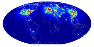 Global scatterometer percent rfi, May 2013