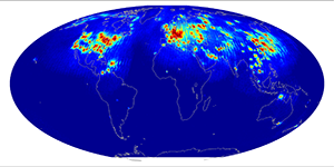 Global scatterometer percent rfi, November 2013