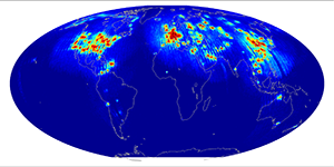 Global scatterometer percent rfi, January 2014