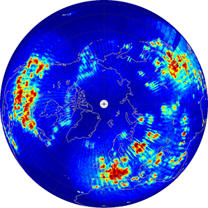 Global scatterometer percent rfi, April 2014