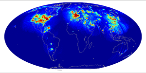 Global scatterometer percent rfi, July 2014