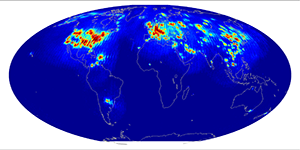 Global scatterometer percent rfi, December 2014