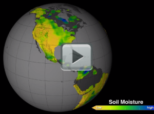 Global map of soil moisture